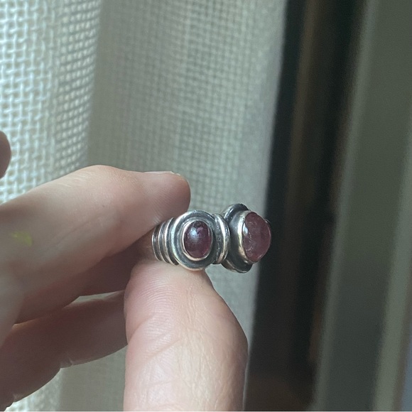 Sterling pink tourmaline ring - Picture 5 of 10